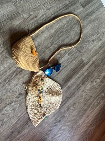 Sommerliches Paket- Süsse Tasche+ Sommerhut+ Sonnenbrille