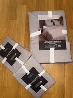 Bettwäsche Luxury Stories grau neu + zwei Kissenbezug