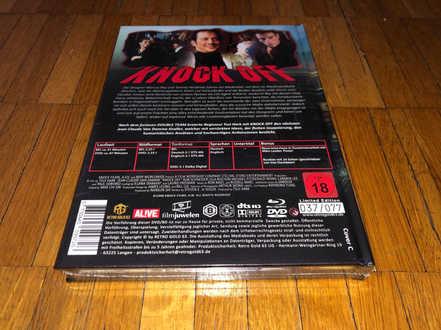 Tutti i DVDs: Knock Off - MEDIABOOK - UNWATTIERT - C - UNCUT – Nuovo e nell'imballaggio originale da Basel venduto da havsok 1