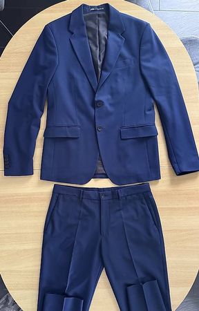 Gr. M - ZARA Herrenanzug Dunkelblau - Sakko & Hose