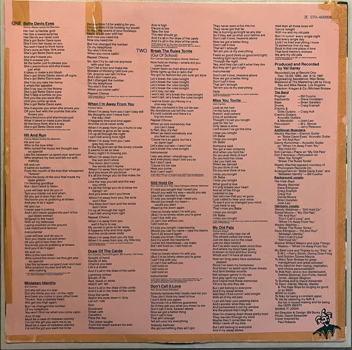 Schallplatten: KIM CARNES - MISTAKEN IDENTITY - 33 Tours – Gebraucht aus Bussigny von vinyl-pas-cher 5
