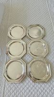 6 edle Untersetzer, versilbert Vintage Shabby Chic