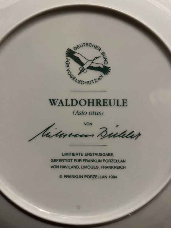 Sammelteller Porzellan Die beliebtesten Vögel unserer Heimat 4