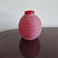 Vintage-Vase aus mundgeblasenem, mattiertem Glas, Integrio-D