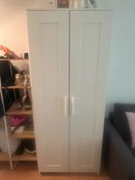 Kleiderschrank weiss mit Kleiderstange und Einlegeböden