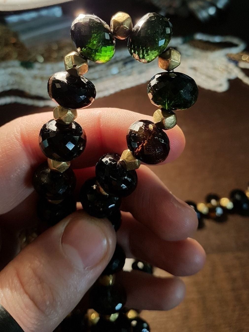 Catenine: Wunderschöne Turmalin Kette mit Gold – Nuovo (secondo la descrizione) da Unterägeri venduto da Altgoldschmuck 6