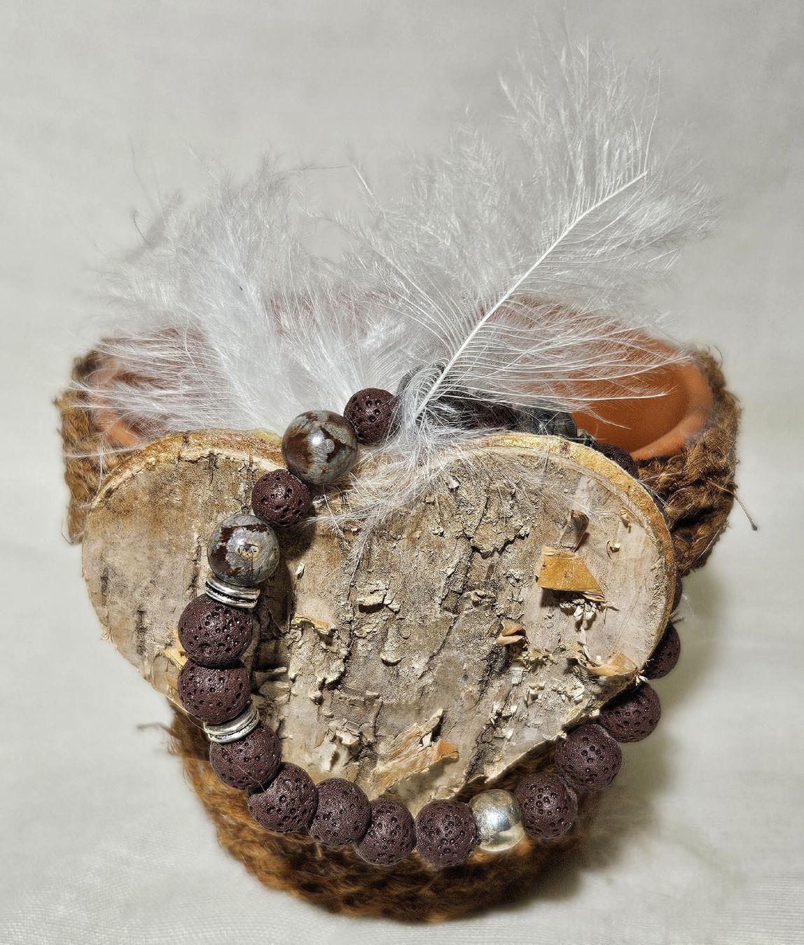 Bracciali & Braccialetti: braune Lavastein-Mix Armk. - Spendenaktion – Nuovo (secondo la descrizione) da Unterkulm venduto da Nachtigall 2