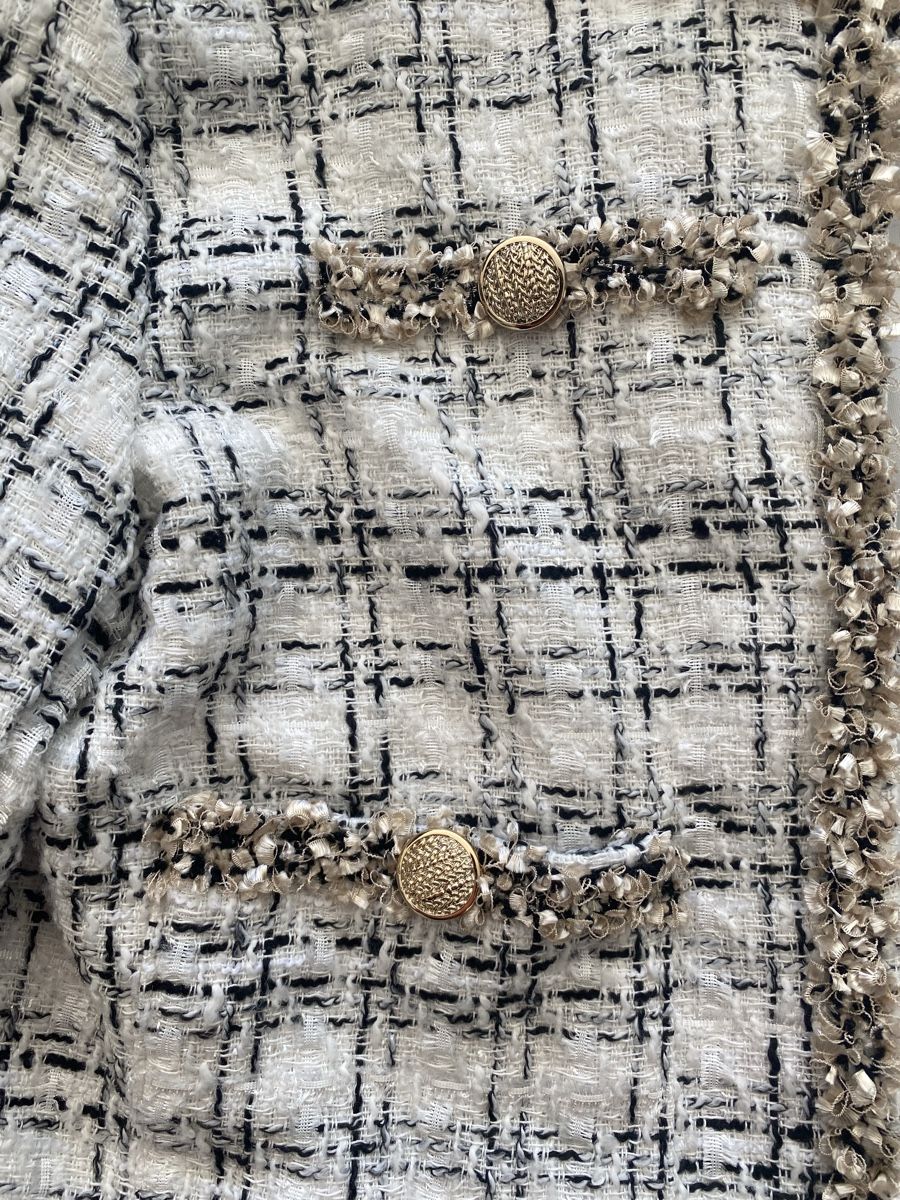 Giacche: Vintage Jacket white black pattern like new condition – Nuovo (secondo la descrizione) da Sierre venduto da Vanisa_999 4