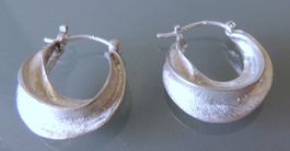 Handgefertigte Silber 925 Creolen 20 / 8 mm