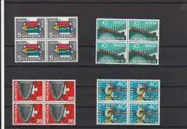Viererblock-Satz postfrisch 1957, Kat. 40.- Fr.