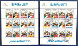 1993 Italien - Vereintes Europa Bogen ** + ET Mi- 2254-65