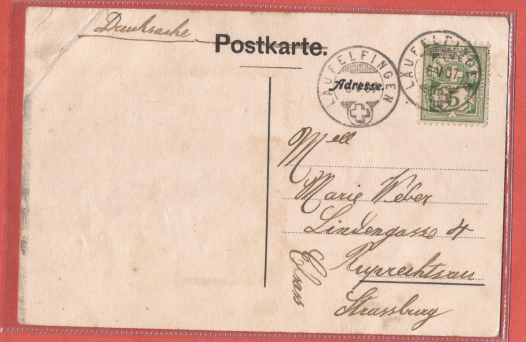 Cartoline postali: Hauenstein - Dorfplatz mit Kindern - 1907 – Usato da Fislisbach venduto da Porano 1