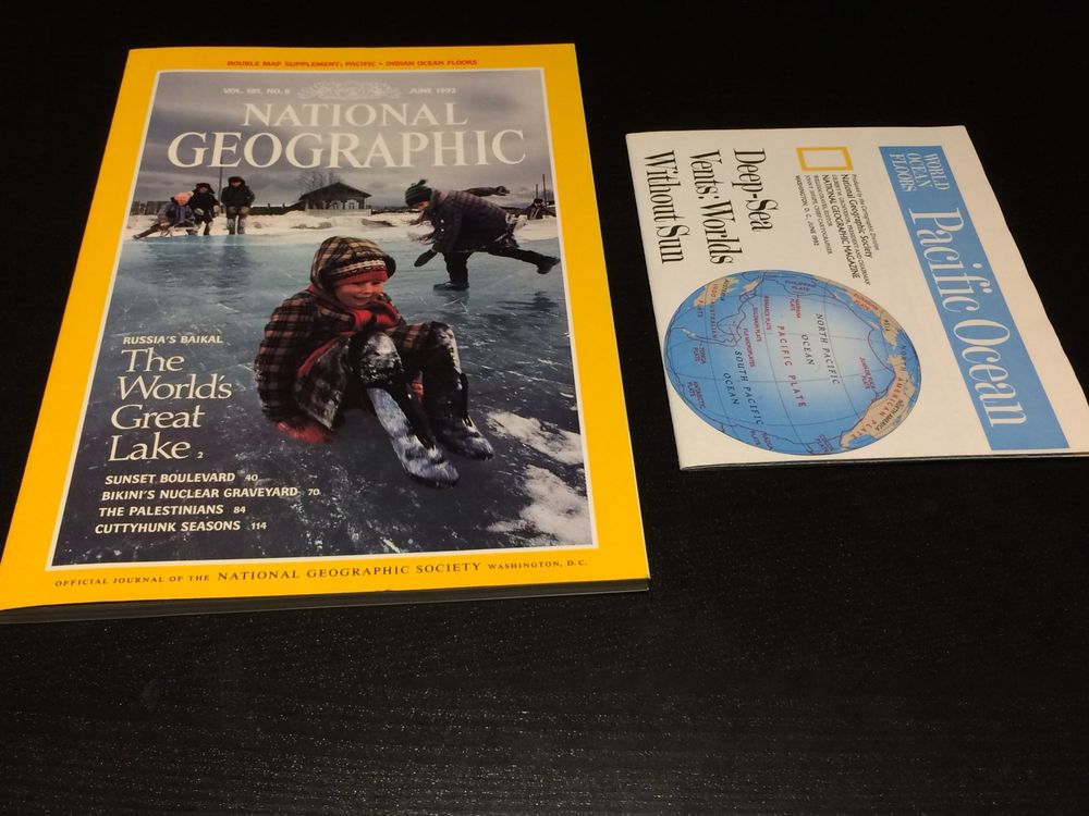 NATIONAL GEOGRAPHIC English ed. JUNE 1992 W. map Ocean Floor | Kaufen ...