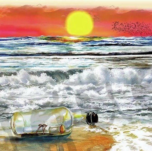 Tovaglioli: Serviette message in the bottle (1588) 2Stk. – Nuovo (secondo la descrizione) da Schlatt TG venduto da kreativ-atelier