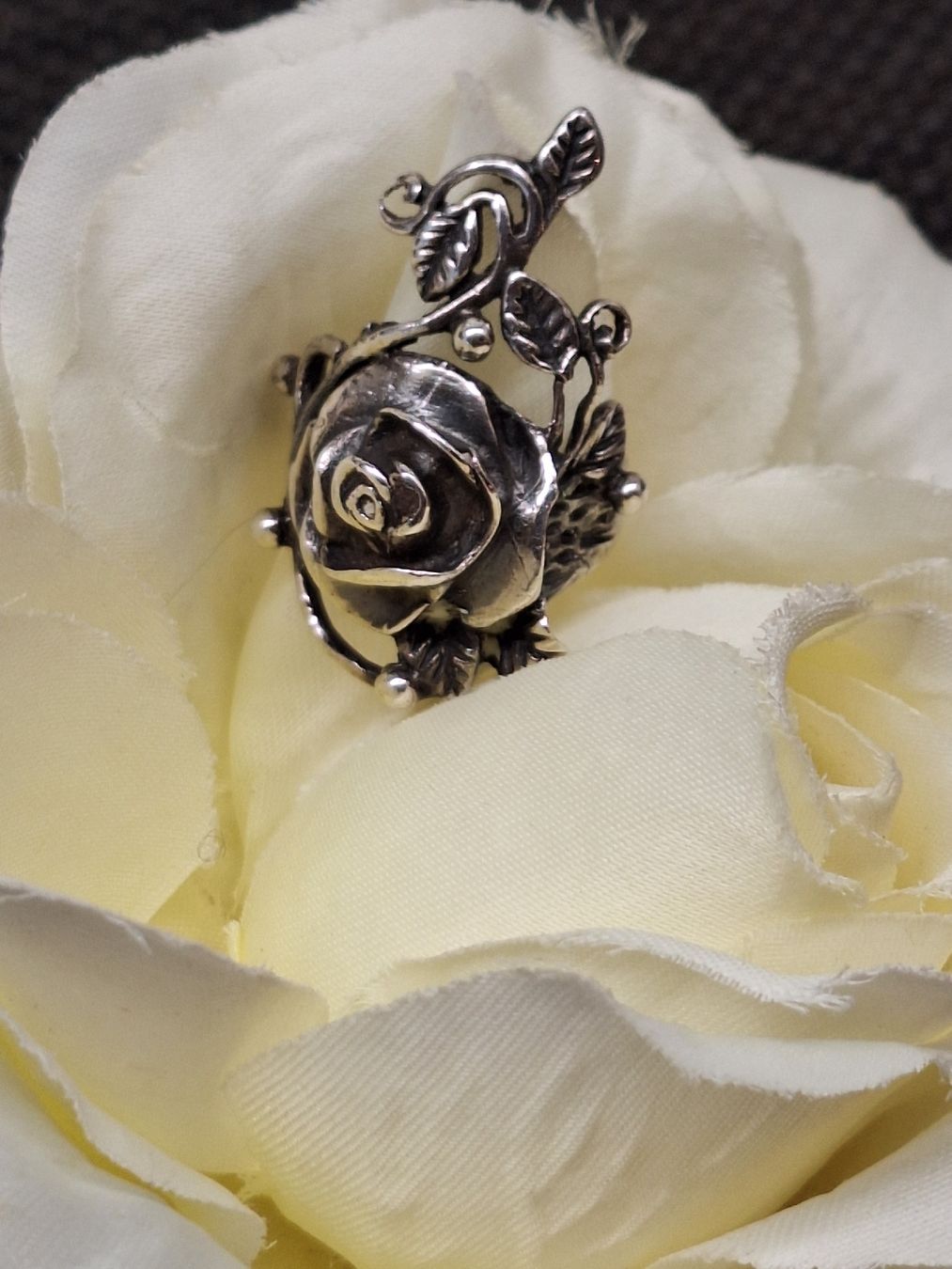 Anelli: Vintage Silberring, Rose – Usato da Rheinfelden venduto da Cleopatra2000 1