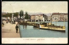 AK Genève, Les Quais, 1907