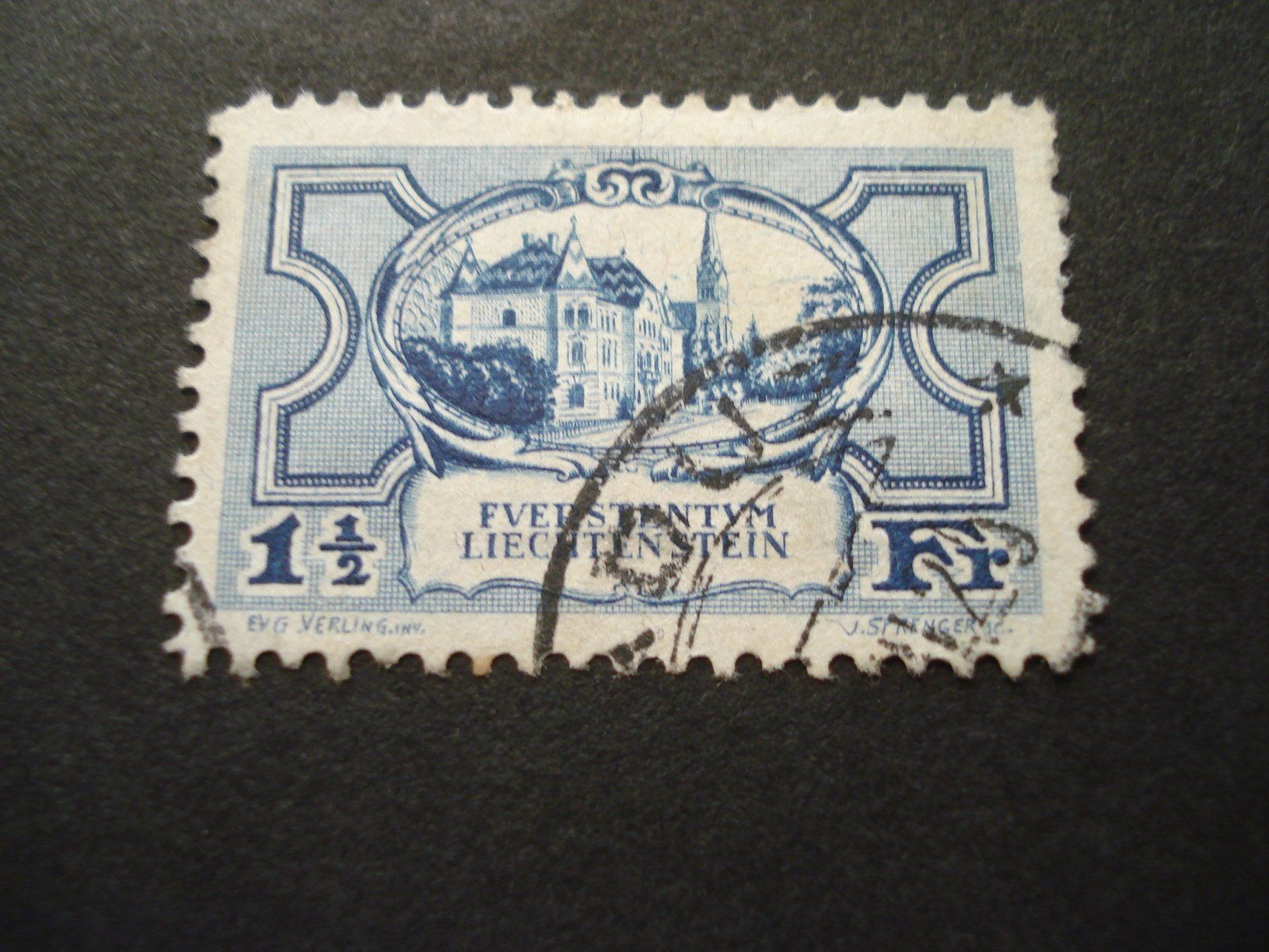 Tutti i francobolli: Liechtenstein, alte Marke 1.50  o, 1925 – Usato da Niederwil AG venduto da morostahu