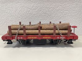 Aristo-Craft Spur G Rungenwagen NP&SF Weihnachtszug