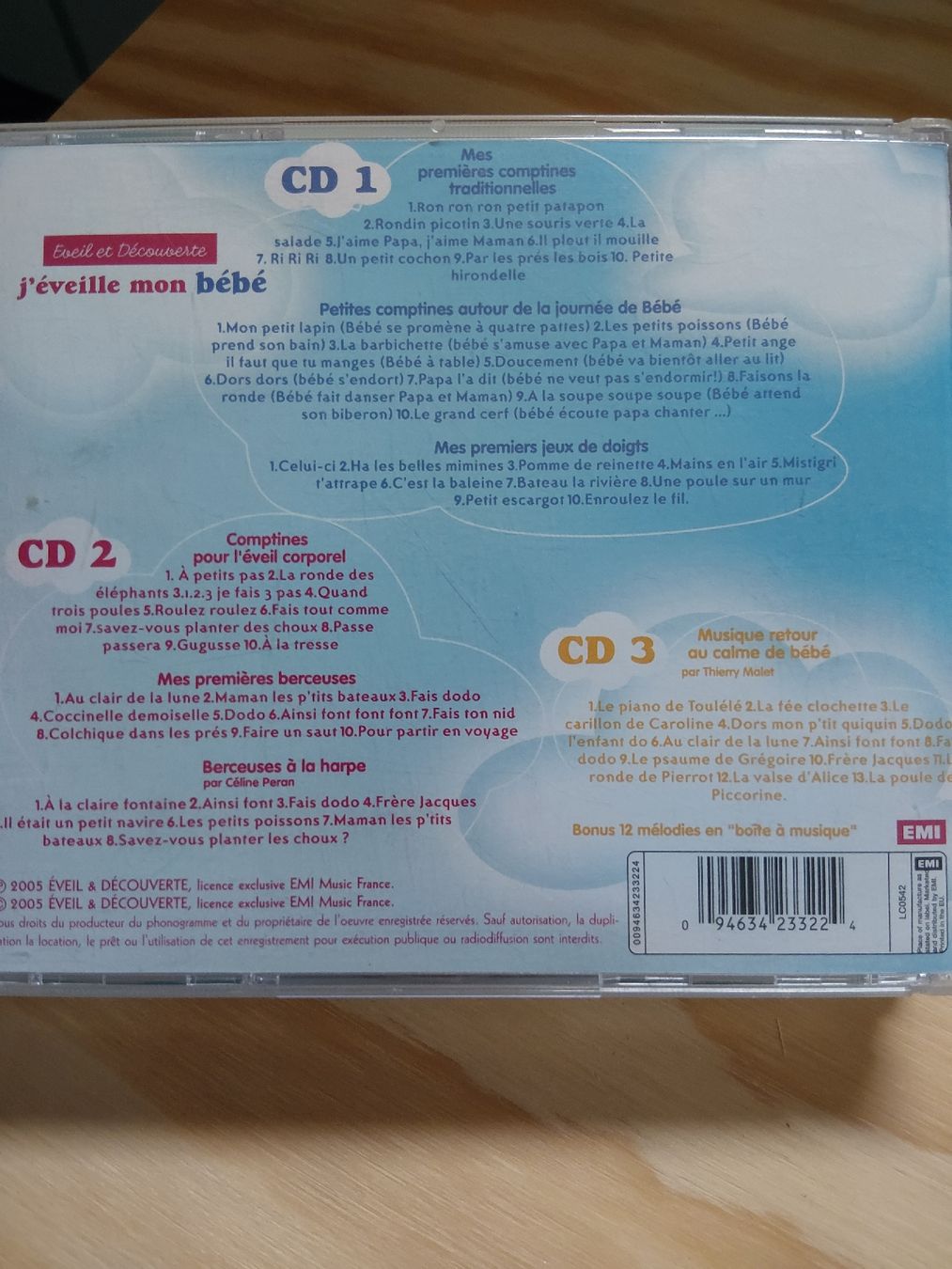 CD: 3 CD j'éveille mon bébé  – Usato da Grolley venduto da Montana78 3