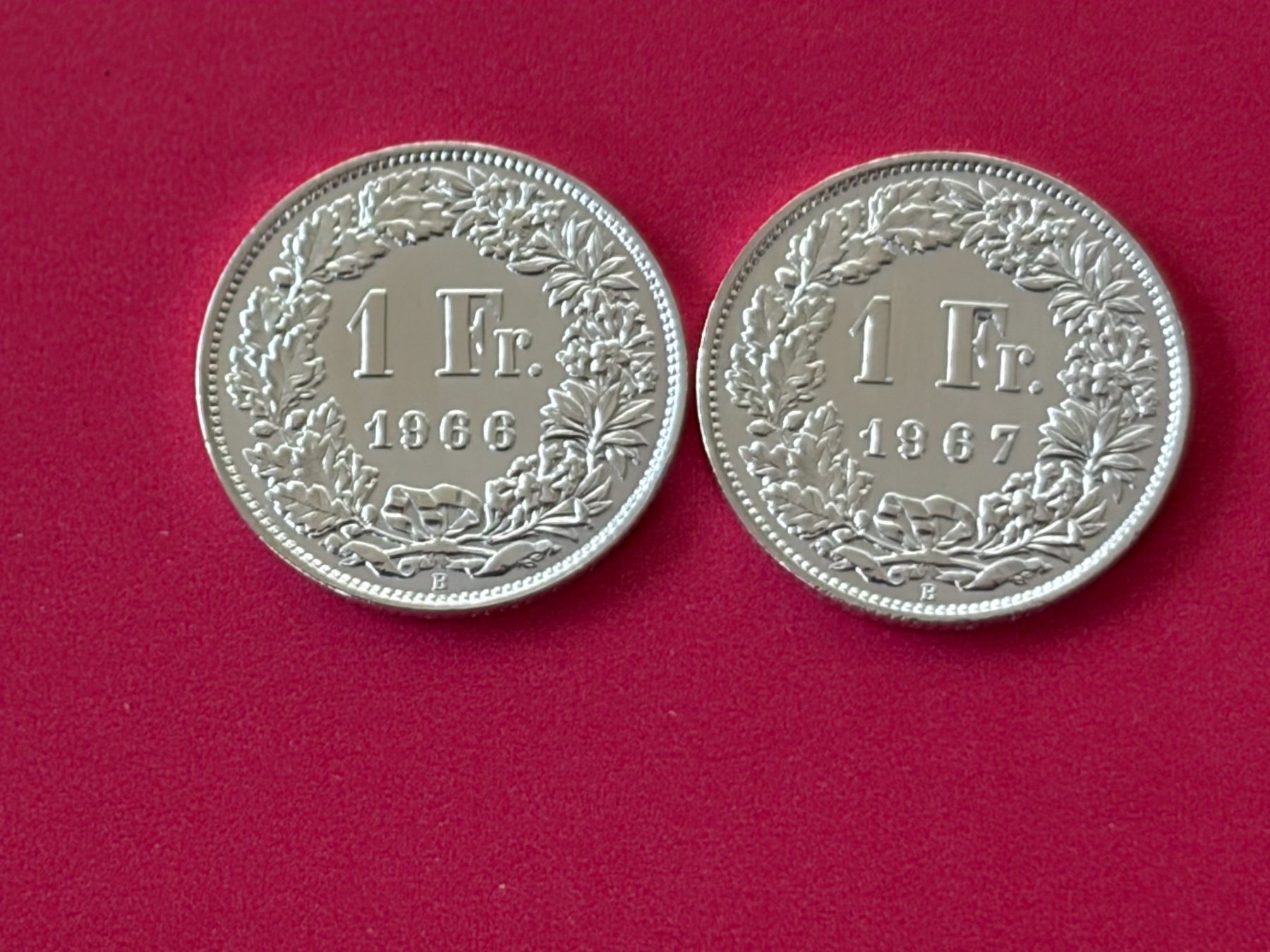 Tutti le monete: 1 Fr. 1966, 1967 vorzüglich – Usato da Kräiligen venduto da wolle2101