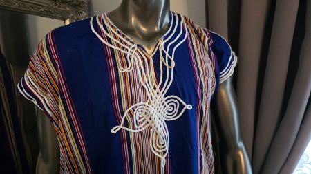 Original Gandoura aus Marokko - Berber Kaftan Tunika Kleid K