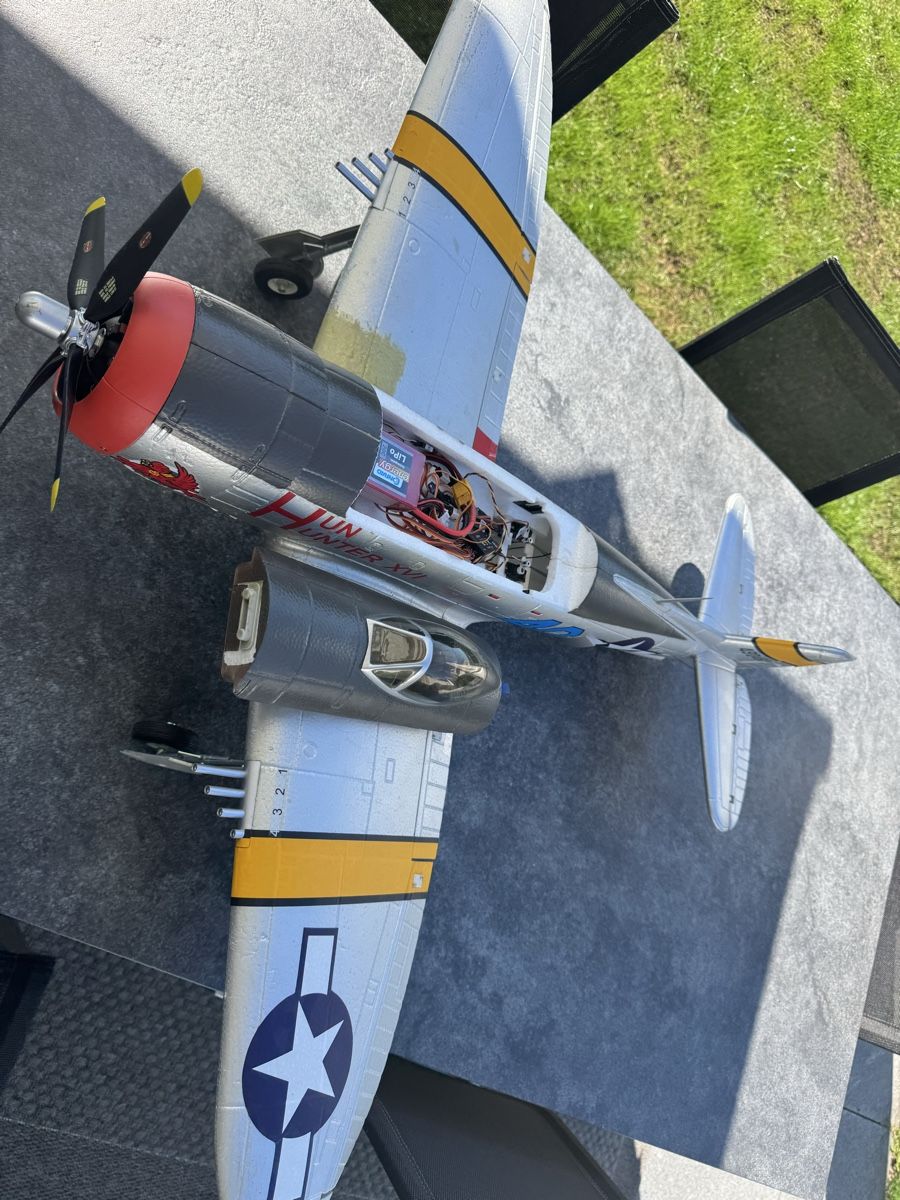 Modellismo RC: RC Flugzeug P-47 Thunderbolt silber – Usato da Oberwil-Lieli venduto da shintom 5