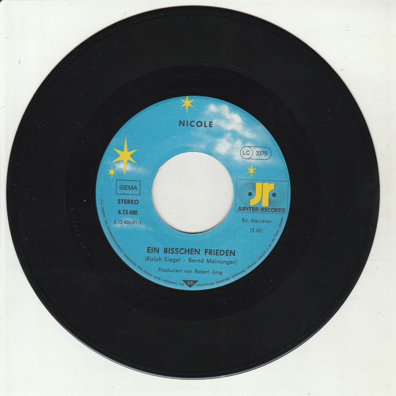 Schallplatten: Nicole - Ein bisschen Frieden 7" Vinyl ESC Winner 1982 – Gebraucht aus Tübach von JamesStone 2