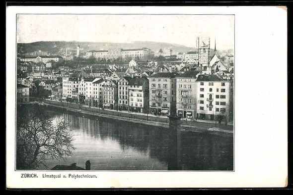 Ansichtskarten: AK Zürich, Limmatquai, Polytechnicum – Gebraucht aus Berlin von bartko-reher