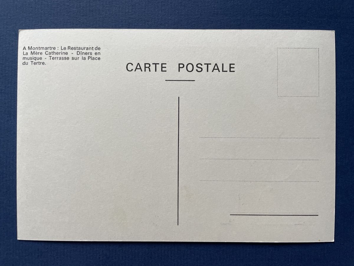 Cartoline postali: Originale Ansichtskarte Chez la Mère Catherine, Montmartre – Usato da Neuhausen am Rheinfall venduto da Arielle55 1