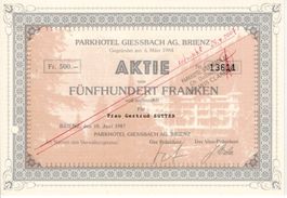 Parkhotel Giessbach AG 1987