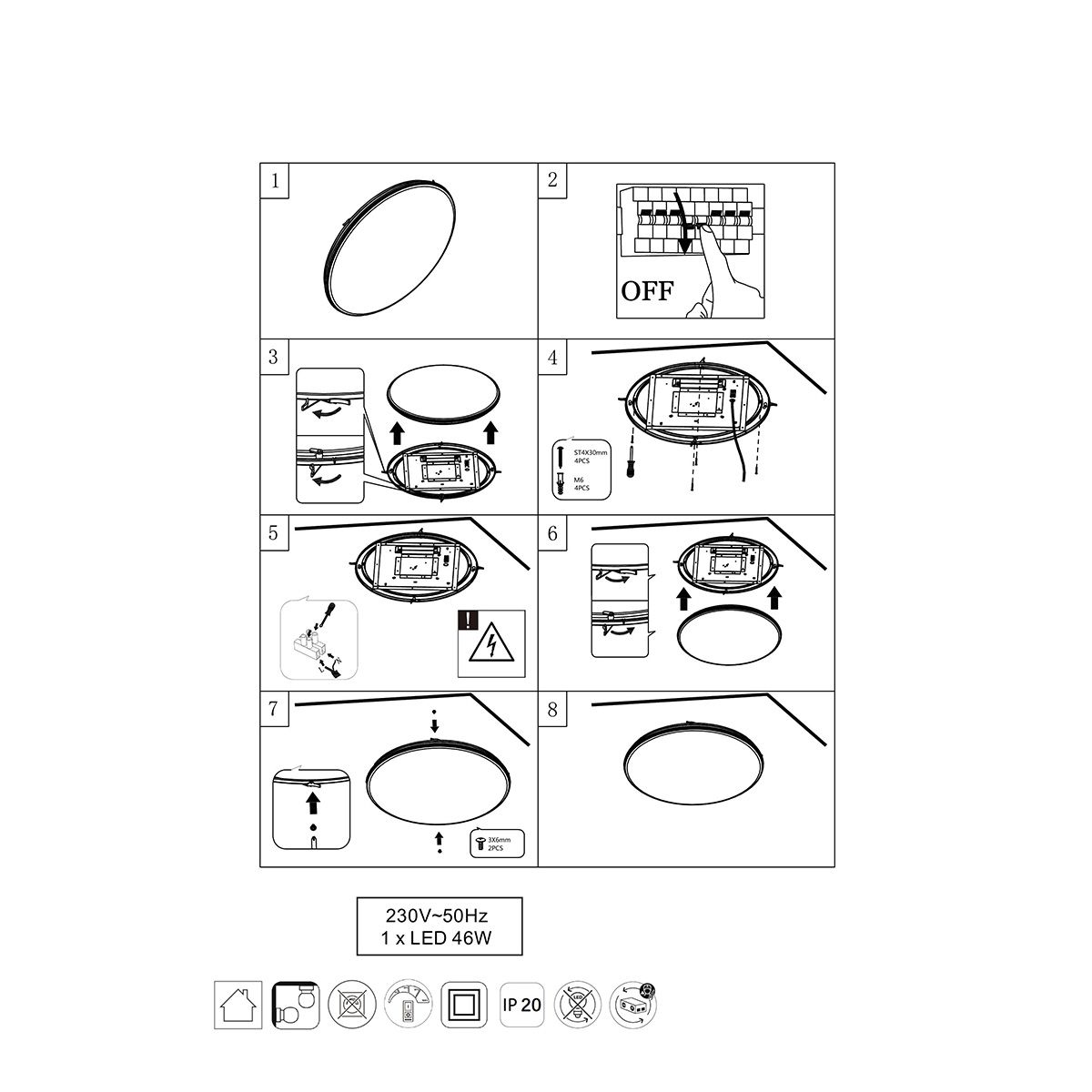 Lampadari & plafoniere: LED Deckenleuchte, Switch Dimmer, 53 Ø – Nuovo (secondo la descrizione) da Kreuzlingen venduto da Smart-Light 5