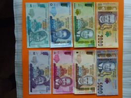 Malawi 8 Banknoten-Sammlung, 20-5000 Kwacha, Zustand Unc