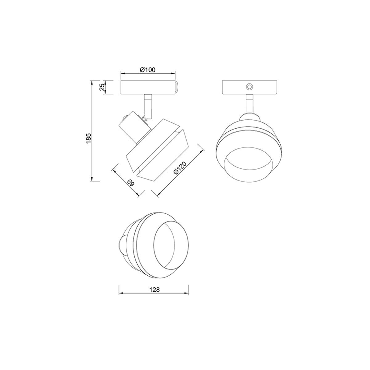 Lampade: Strahler, 1er, Schwenkbar, 19 cm Höhe – Nuovo (secondo la descrizione) da Kreuzlingen venduto da Smart-Light 5