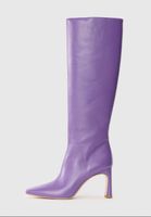 Lila Lederstiefel, Grösse 39 - Leder