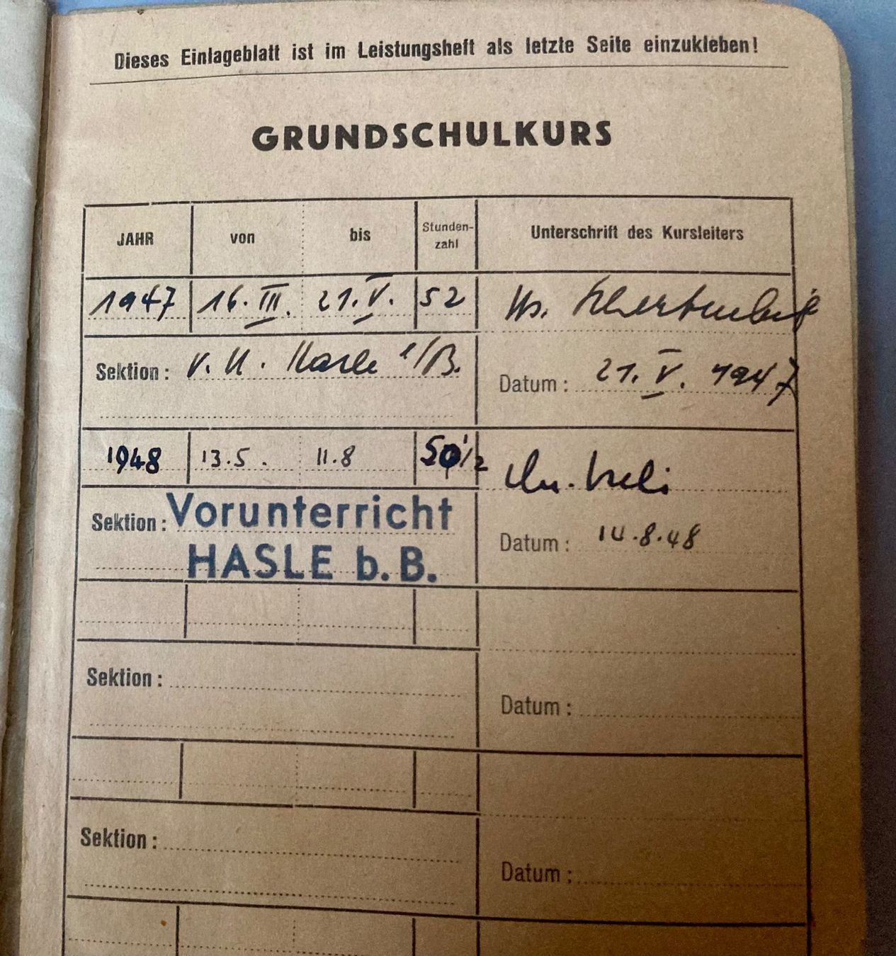 Documenti: Dienstbüchlein, Vorunterricht, Eidg. Leistungsheft, – Usato da Rüegsauschachen venduto da Andyalfredo 4