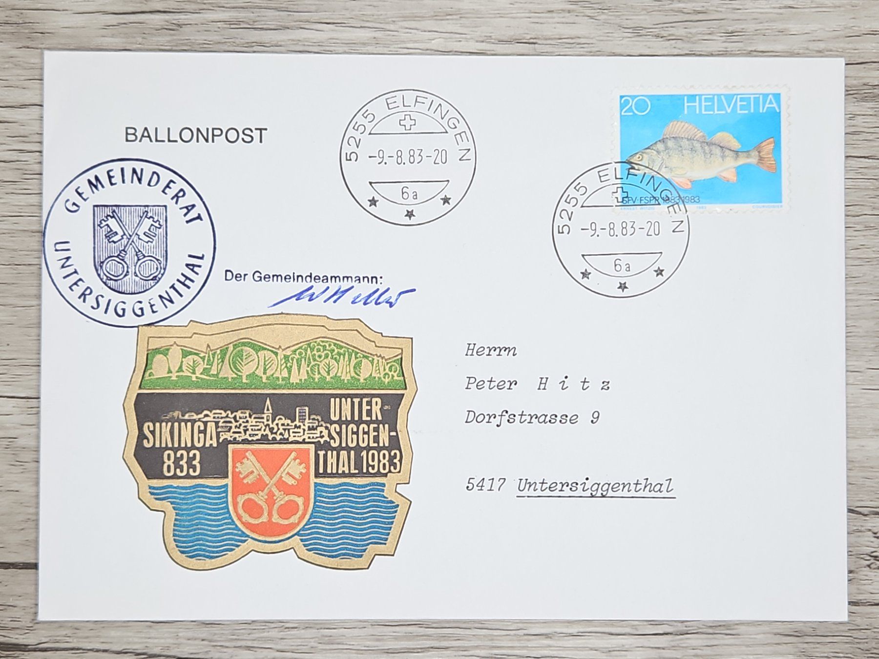 Tutti i francobolli: CL18 Enveloppe + Timbre Suisse 1983 – Usato da Cousset venduto da Patrick_Collections