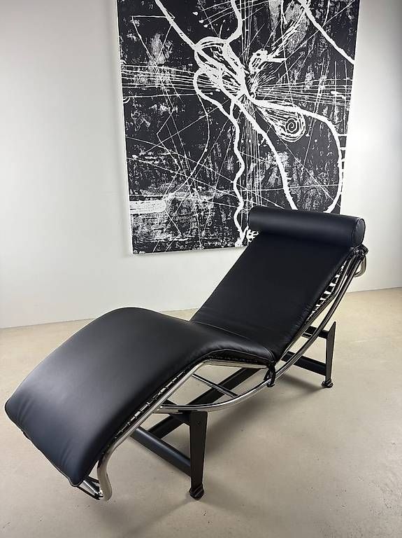 Sedie a sdraio: Chaiselongue  Echtleder Schwarz / Chromgestell – Nuovo e nell'imballaggio originale da Münchenstein venduto da AndreHaus 2