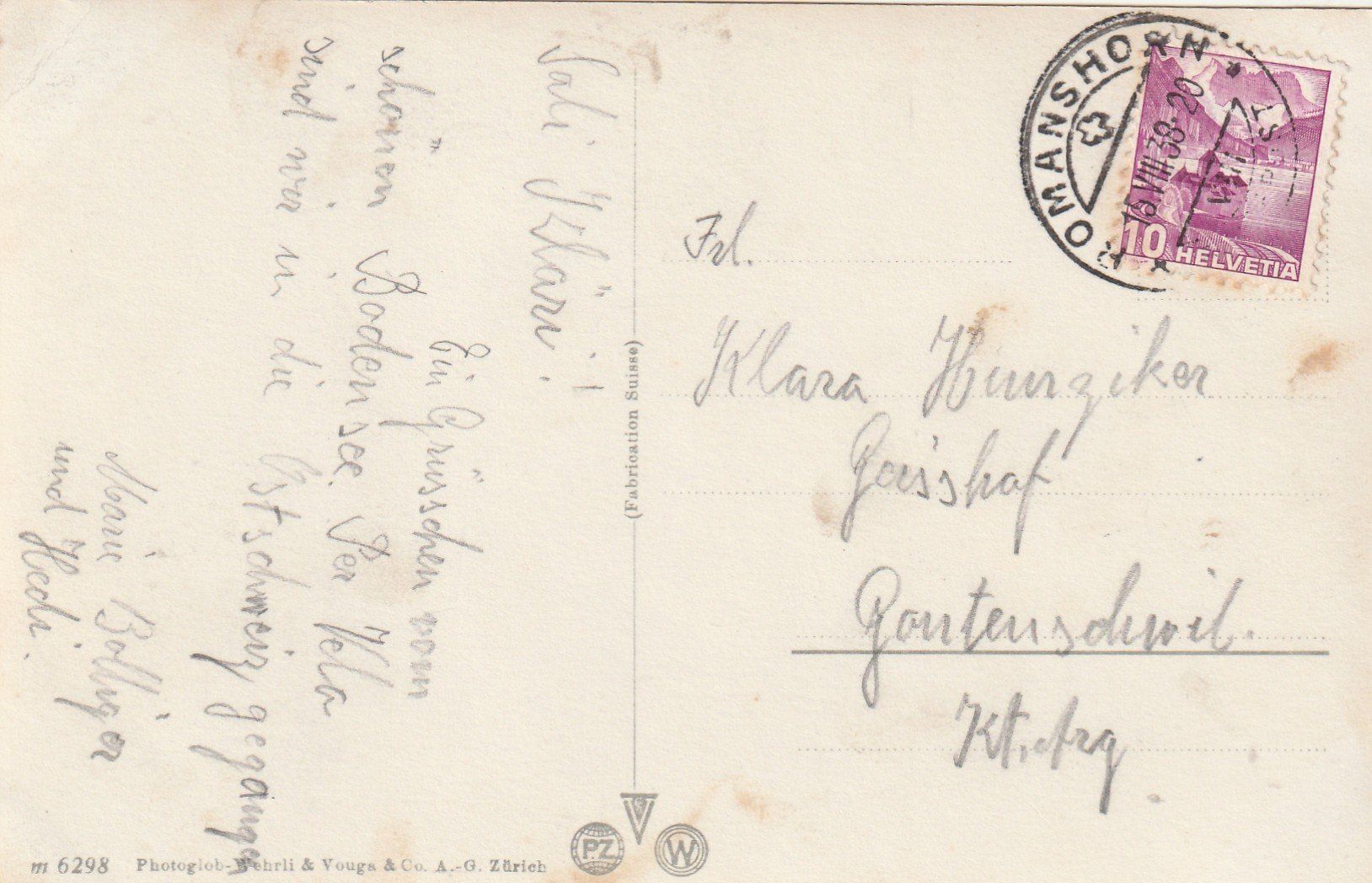 Cartoline postali: Romanshorn Hafen mit Schiffen – Usato da Rorschacherberg venduto da fratovi2 1