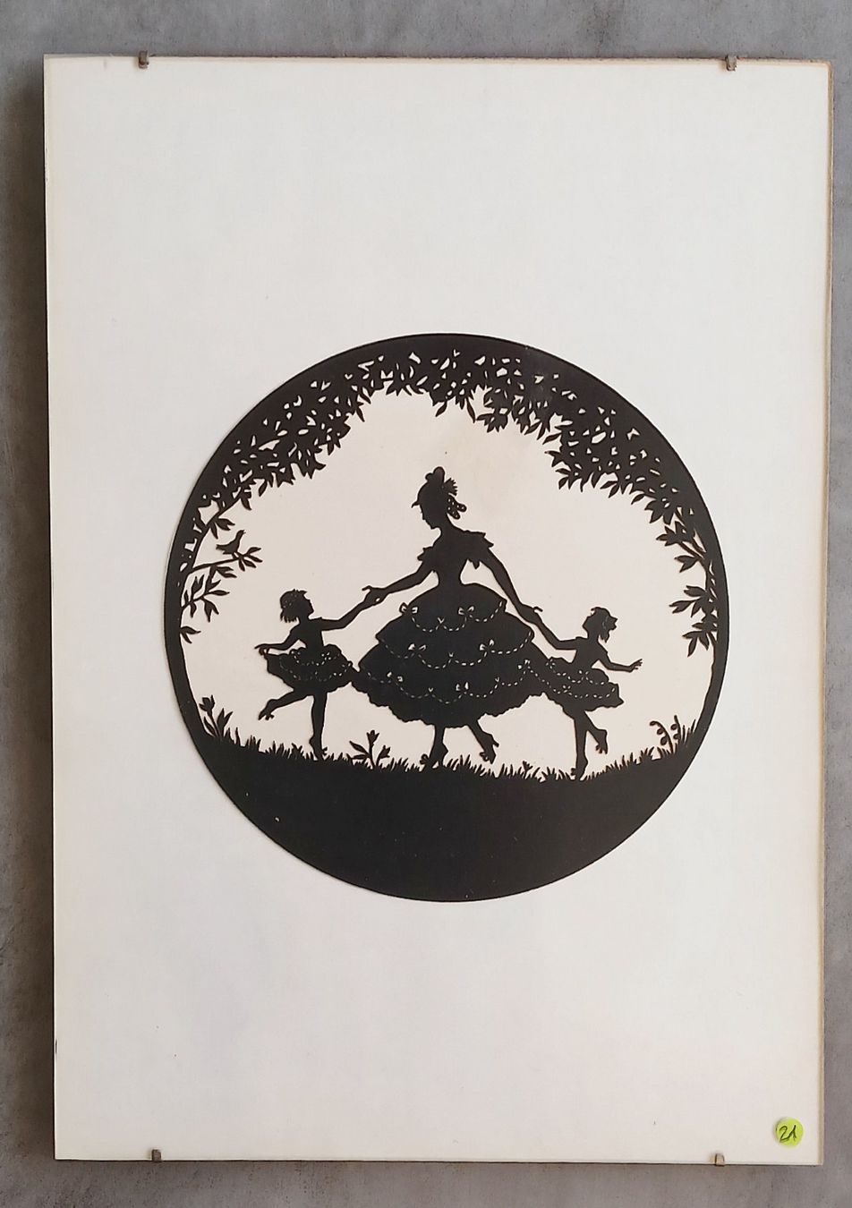 Grafica & Litografie: Scherenschnitt  >> Ein Tanz mit Mutter>> – Usato da Zürich venduto da Mr.Dachboden 1