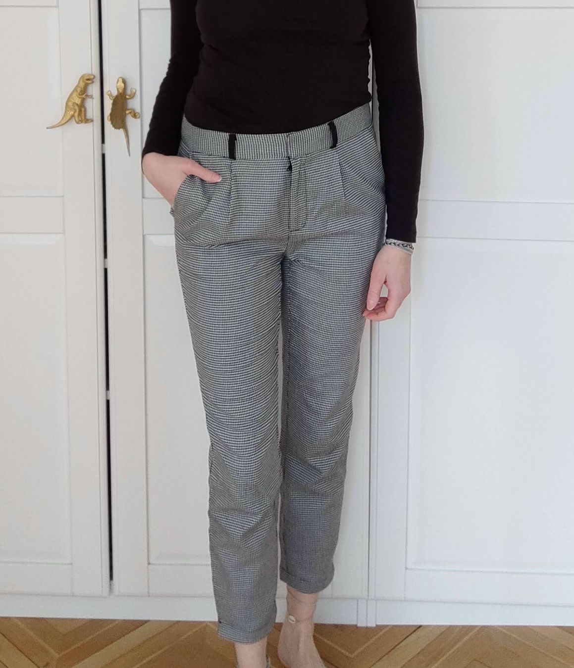 Pantaloni: Karierte Stoffhose, chic, Gr. S – Usato da Winterthur venduto da inkidaria