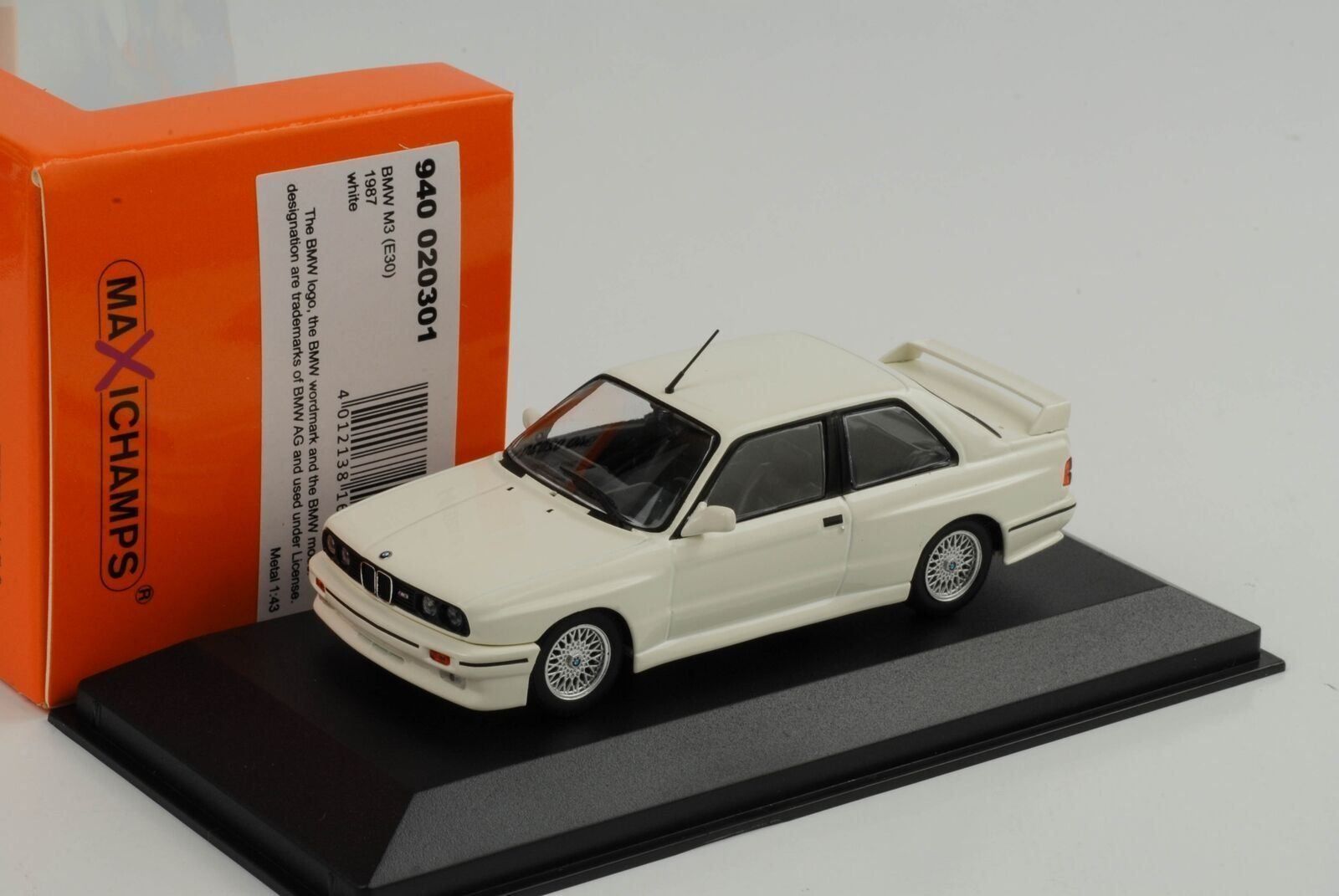 Minichamps Modellini d'auto: BMW M3 (E30) (1987) – Nuovo e nell'imballaggio originale da Flawil venduto da Imperiosud