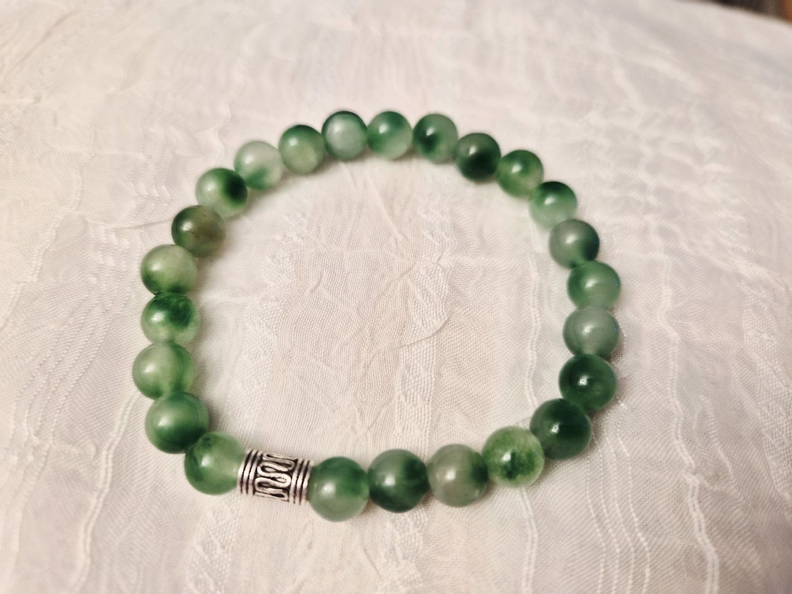 Bracciali & Braccialetti: Jade Edelstein Armband Elastisch mit Halskette – Nuovo e nell'imballaggio originale da Dietikon venduto da Eleda 1