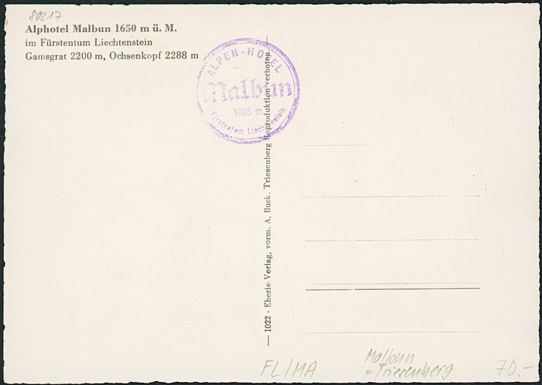Cartoline postali: FL Malbun - Triesenberg – Nuovo (secondo la descrizione) da Schindellegi venduto da dolpitz 1