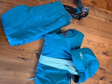 CMP Skianzug Set blau/türkis Grösse 152 gebrauchter Zustand