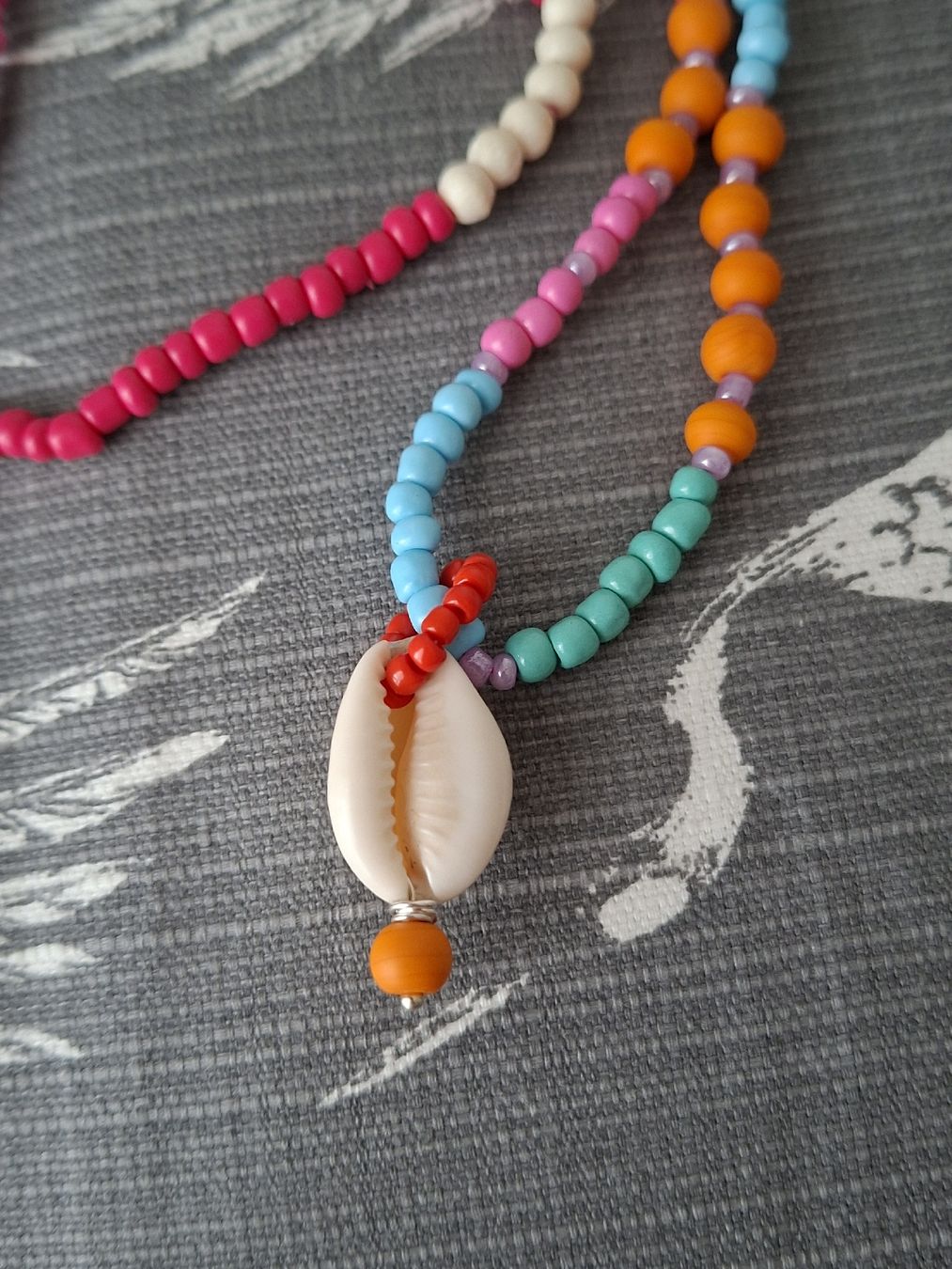 Ketten: Boho Kette Muschelkette Kauri Peace  – Neu (gemäss Beschreibung) aus Remetschwil von littleredboots