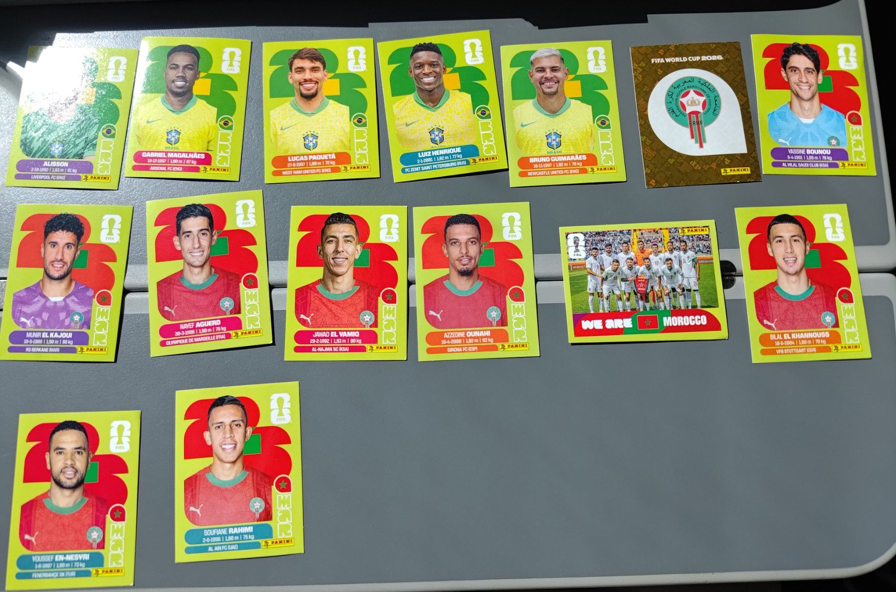 Panini Sammelbilder & Trading cards: Panini 2026 - SET BRA, MAR – Neu (gemäss Beschreibung) aus Bern von Nicolaro 1