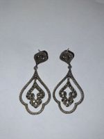 Vintage Markasiten Ohranhänger, 925 Silber gestempelt