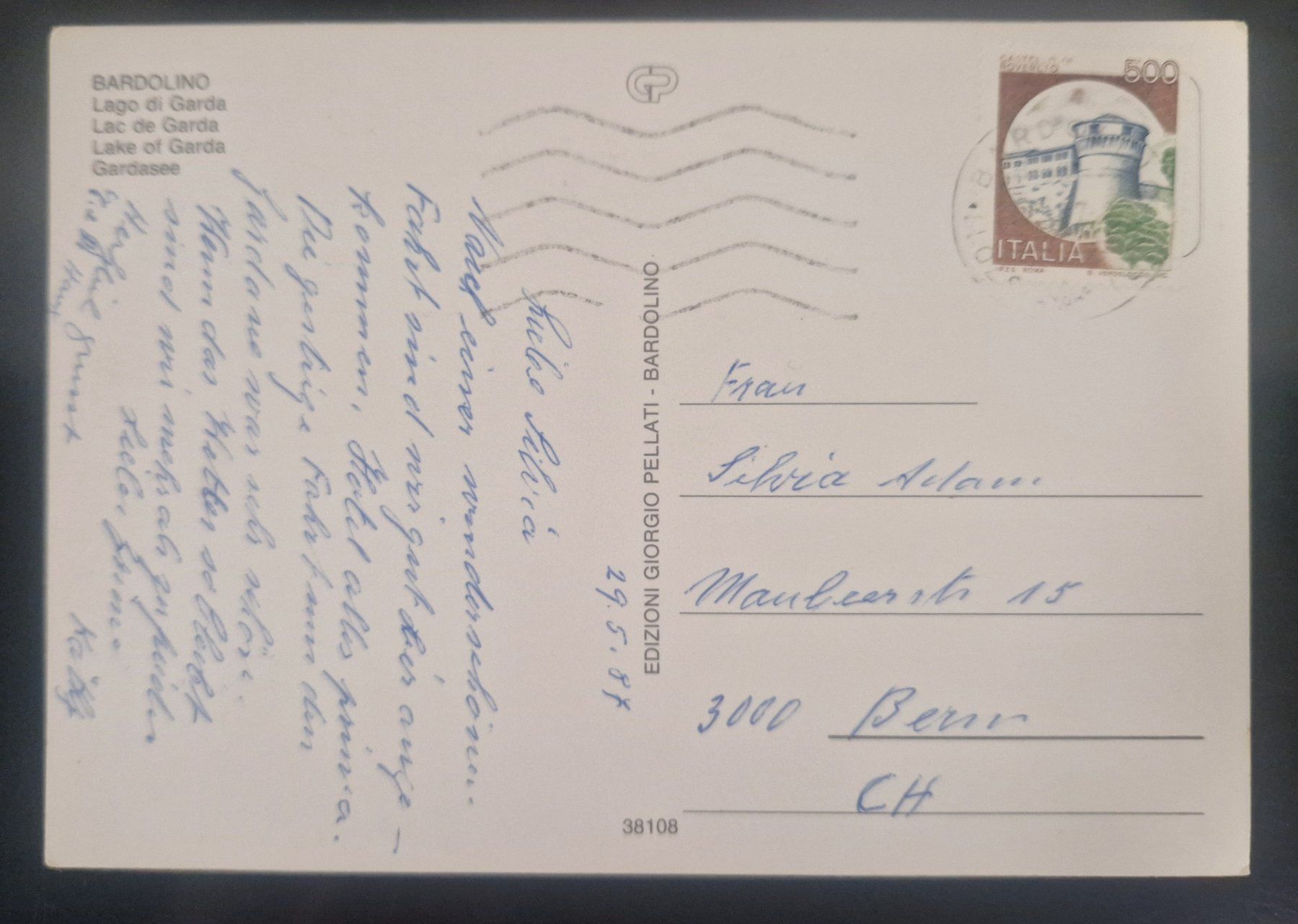 Cartoline postali: Bardolino Gardasee 1987 – Usato da Melchnau venduto da Arthurius 1