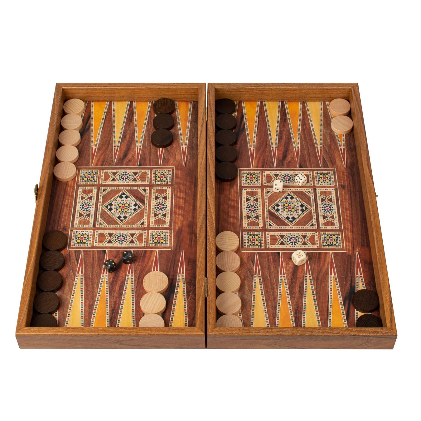 Giochi: backgammon en bois de réplique de wengé / Medium (38 x 20cm) – Nuovo e nell'imballaggio originale da Meyrin venduto da ChiaraMania
