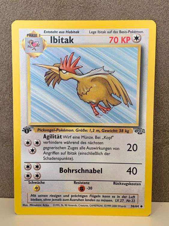 DE 36/64 *1.Edition Ibitak Pokemon Jungle Dschungel | Kaufen auf Ricardo